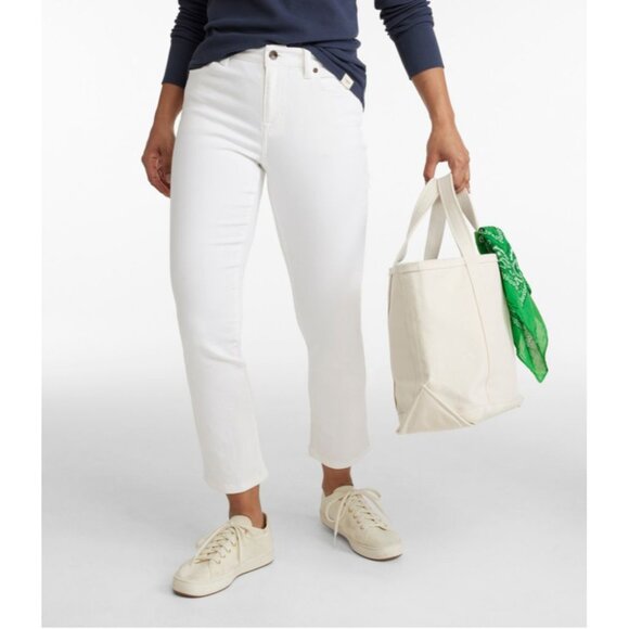 NWT LL Bean Womens Petite Size 16 16P High-Rise Slim-Leg Ankle True Shape Jeans - Picture 2 of 4